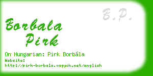 borbala pirk business card